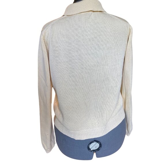 Butter yellow cardigan with collar - Picture 4 of 5